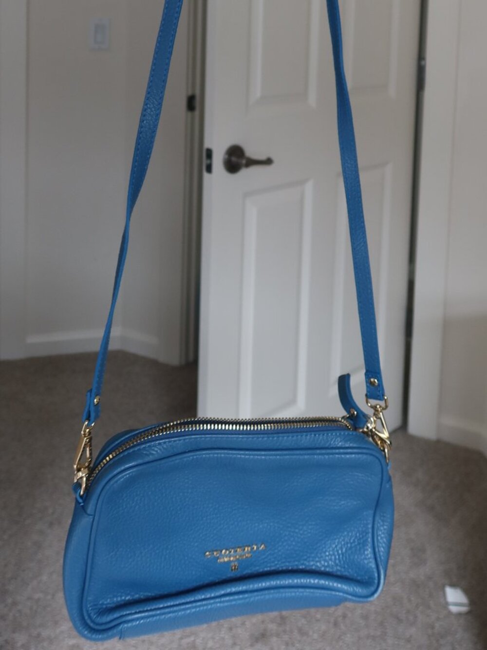 Italian Blue Cuoieria Fiorentina Genuine Leather Purse